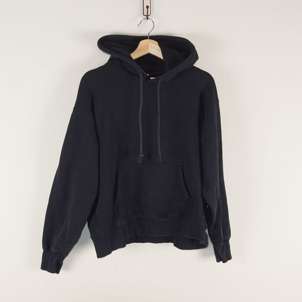 Aritzia TNA CozyAF Fleece Black Pullover Hoodie Womens Sz 2